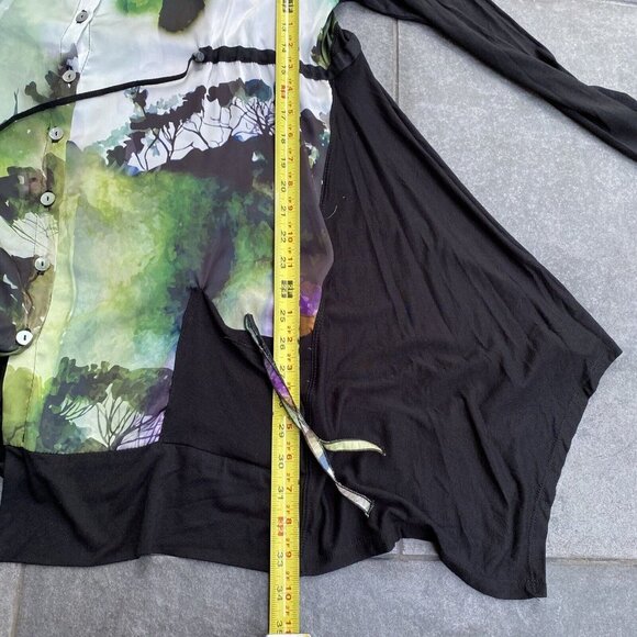 Sunlight Paris Molines Long Sleeve Dress T2 Watercolor Tree Small 2 Lagenlook - Picture 10 of 12